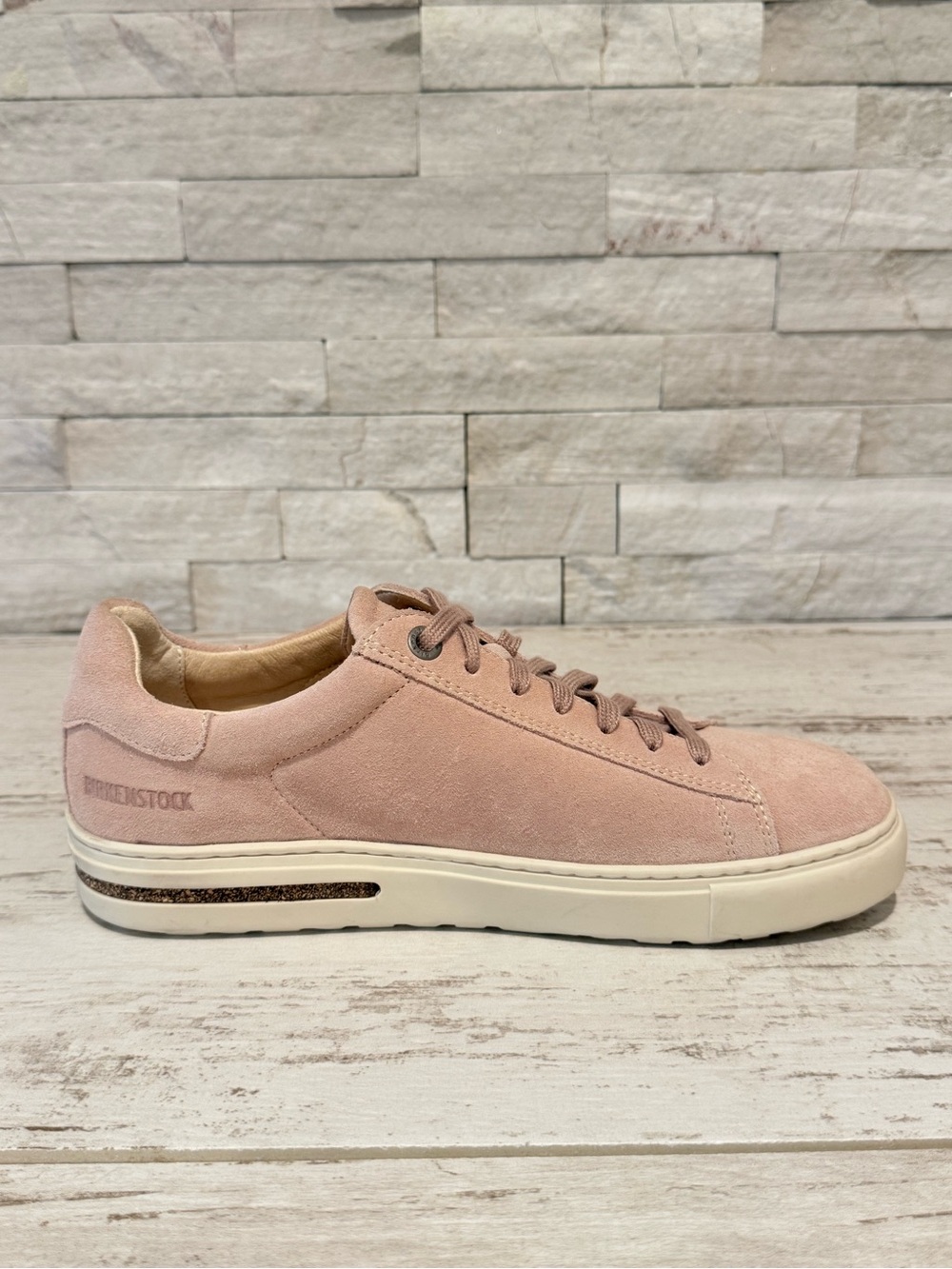 Birkenstock Bend Women’s Light Pink Suede Lace Up Comfort Sneakers New - Picture 7 of 13